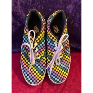 Vans Colorful Rainbow Checker Missy Sz 5, Tennis, Sneakers Lace Up,721356